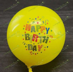 Happy Birthday Luftballon Gelb – Bunte Party Dekoration