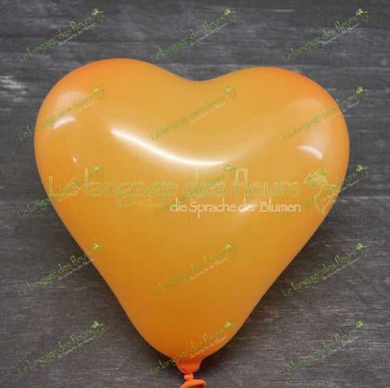 Herzballons verschiedene Farben - Orange Herzen