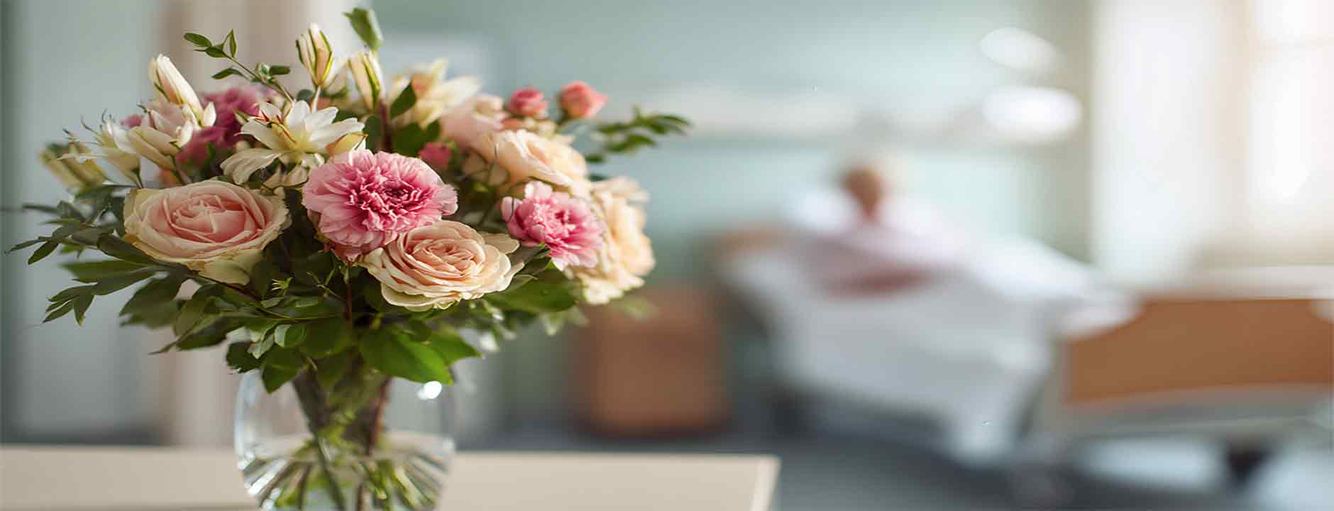 Alt-Text (Deutsch):  
Bunter Gute-Besserung-Blumenstrauß mit individuellen Add-ons.