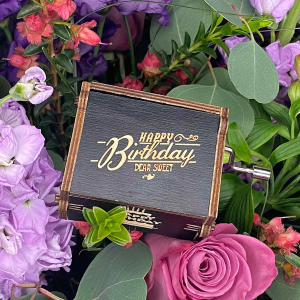 „Happy Birthday“ Spieluhr 🎵 für Blumenstrauß