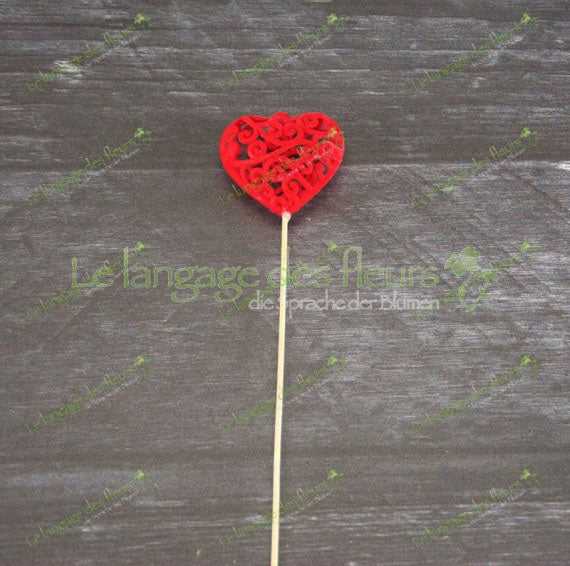 Deko Herz – Ausdrucksstarke Ergänzung für Blumen ❤️ Zweitbild