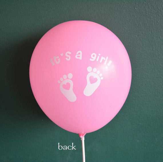 Luftballon It's a Girl Rosa Blumen Add-on