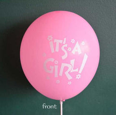 Luftballon It's a Girl Rosa Blumen Add-on