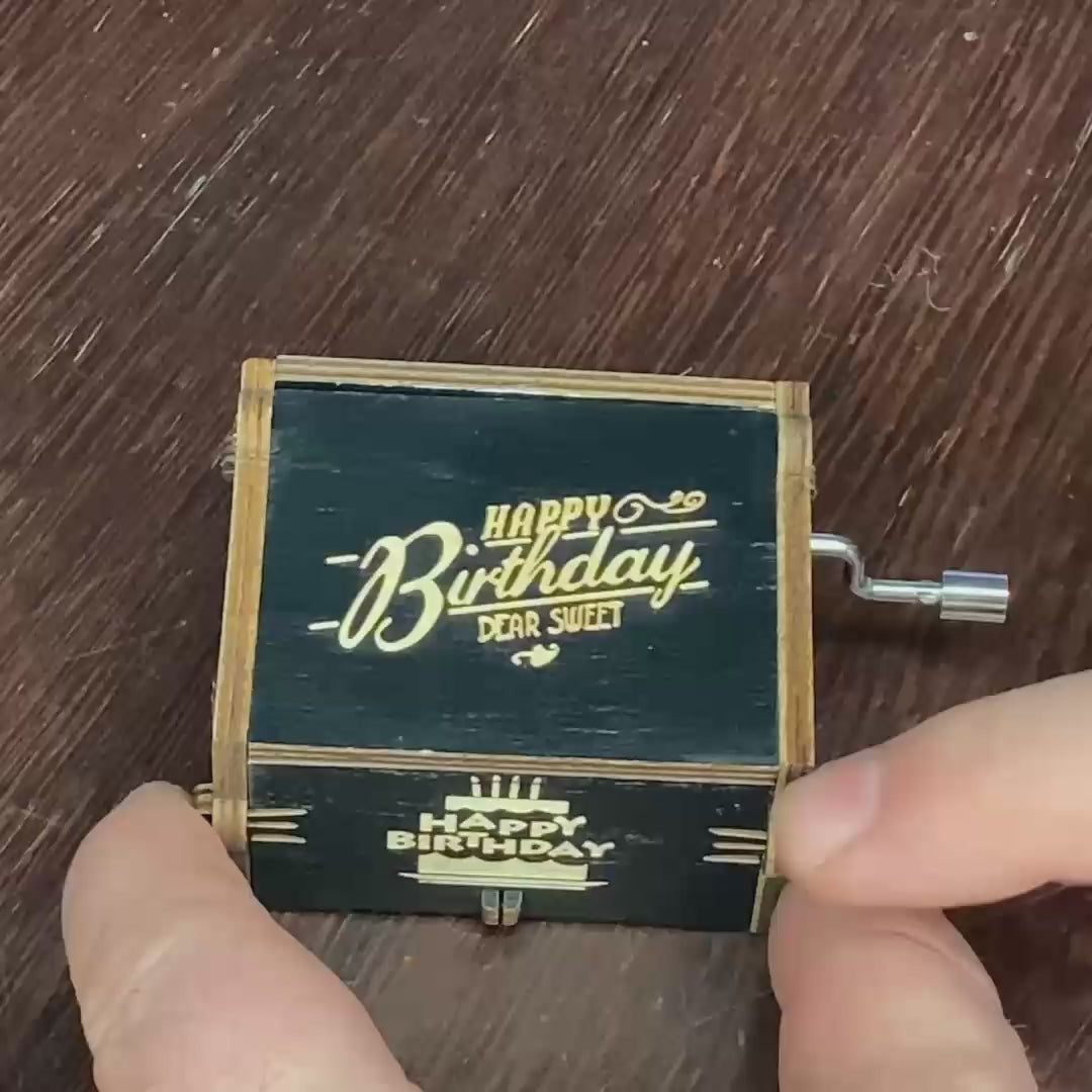 Caja de música « Happy Birthday » 🎵 para ramo de flores