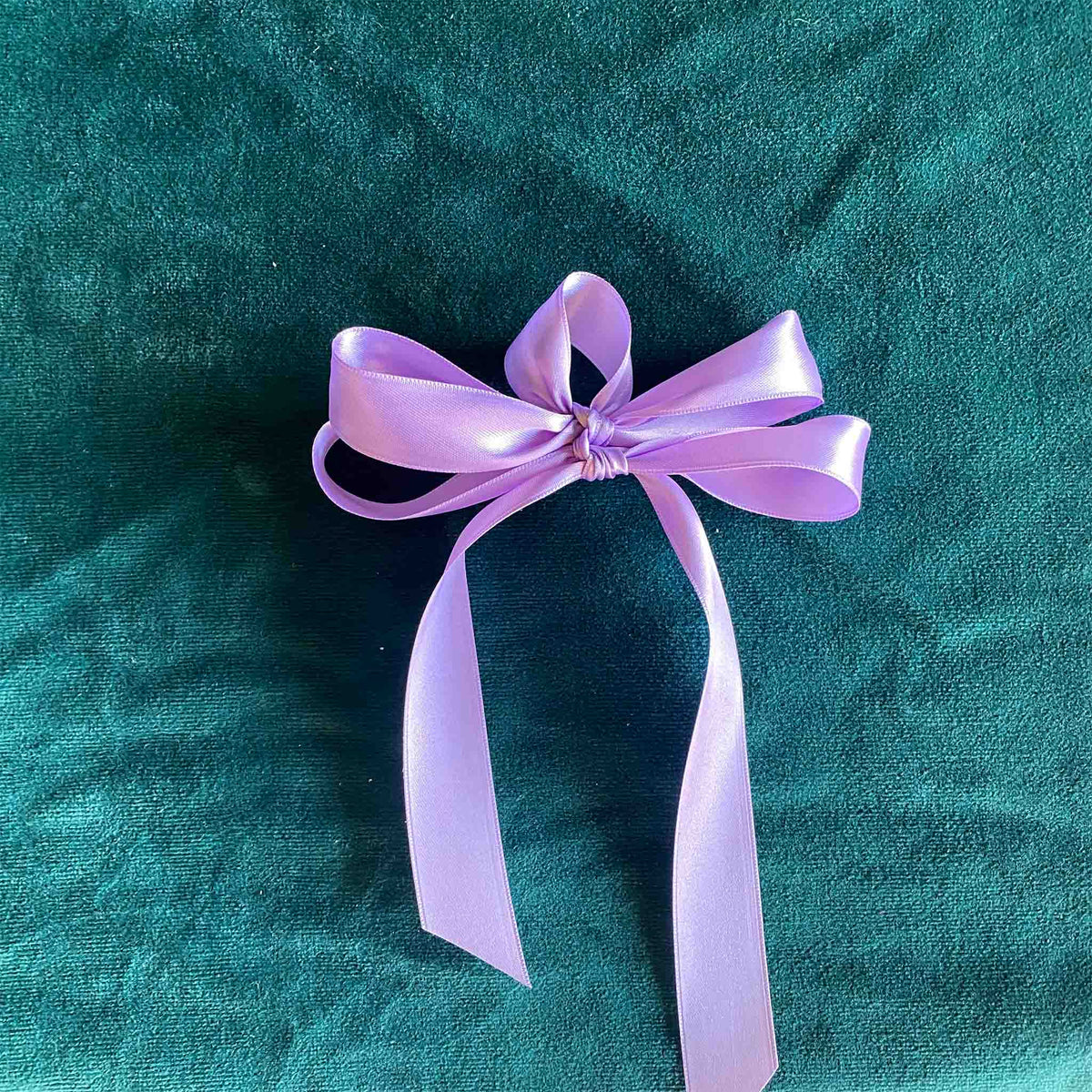 Lilac Petit satin bow with four loops for birthday flowers, thank-you gifts and special occasions
