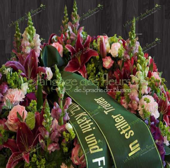 Trauerkranz mit bunten Blumen München – 80cm